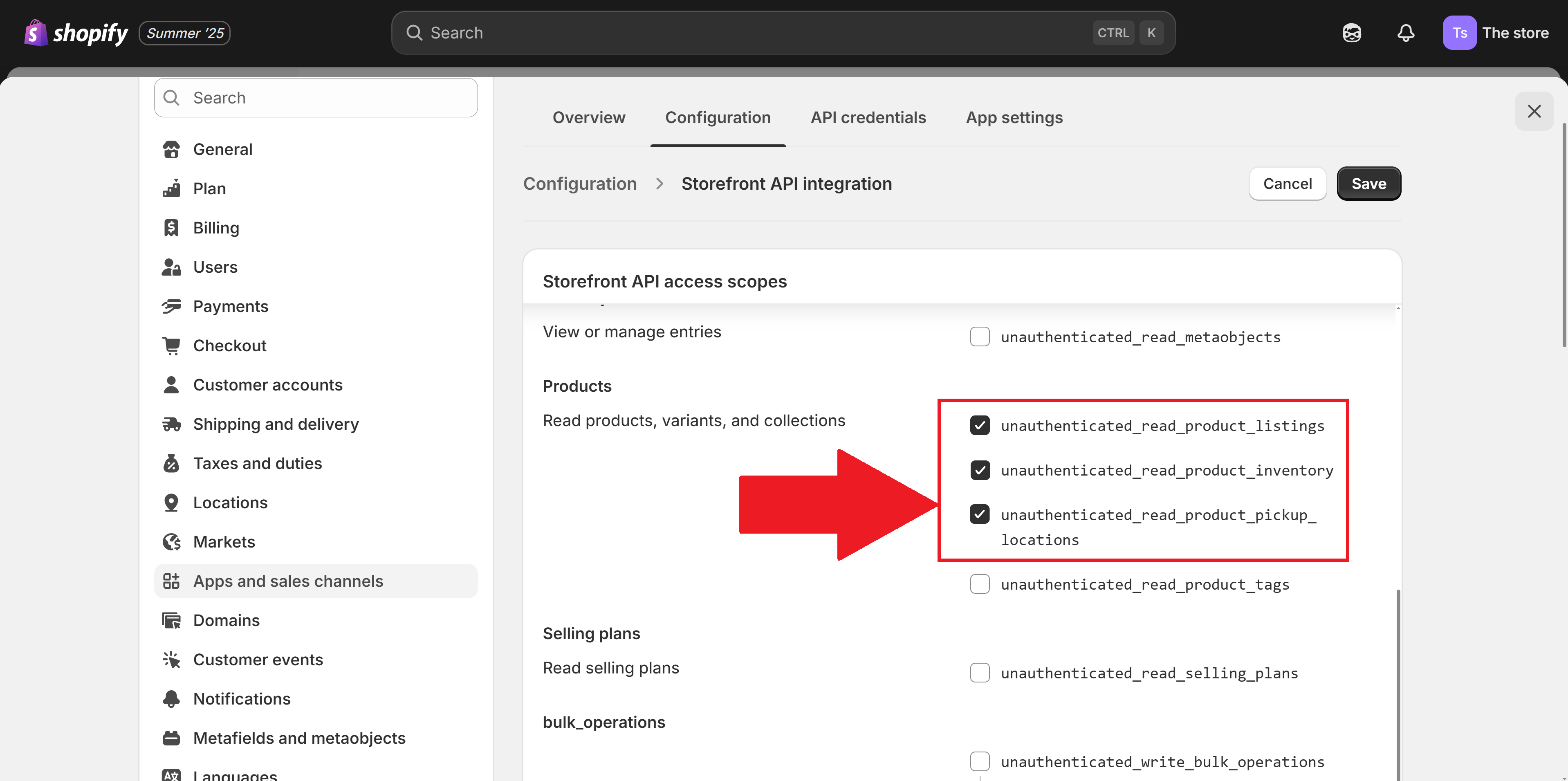 Add product scope permission